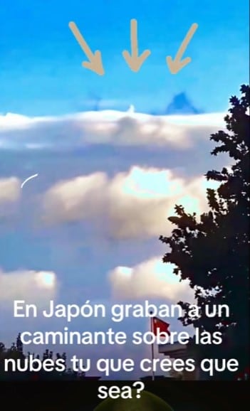 Caminante sobre nubes es captado en Japón