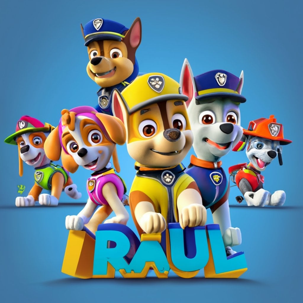 Nombres 3D Paw Patrol