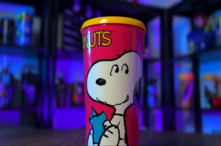 Vasos coleccionables de Snoopy en Cinemex por el 75 aniversario de Peanuts