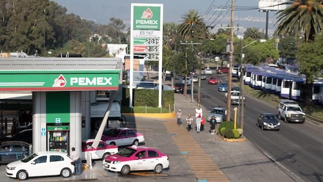 Estación de servicio en la capital del país.
