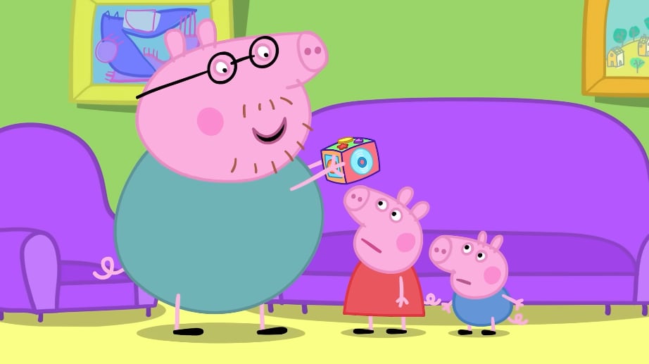 Peppa Pig y George Pig pelean