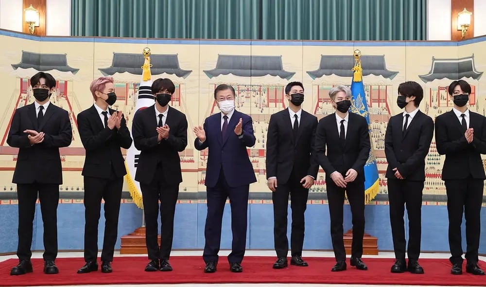 BTS y el Presidente de Corea del Sur, Moon Jae-in