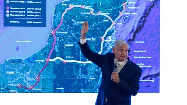 AMLO y proyecto del Tren Maya.