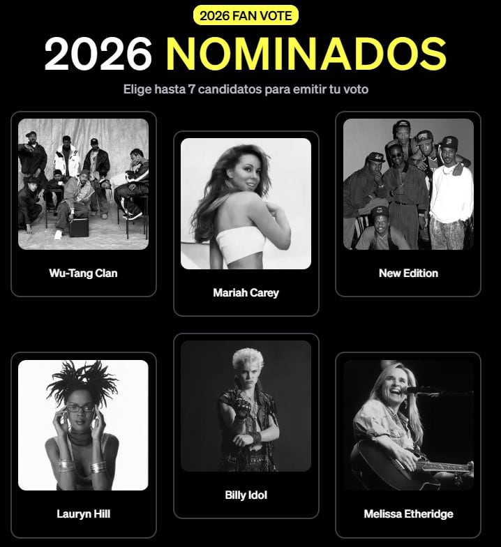 Votación Rock & Roll Hall of Fame 2026