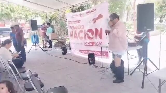 Video se le caen los pantalones a diputado de Morena Javier Borrego