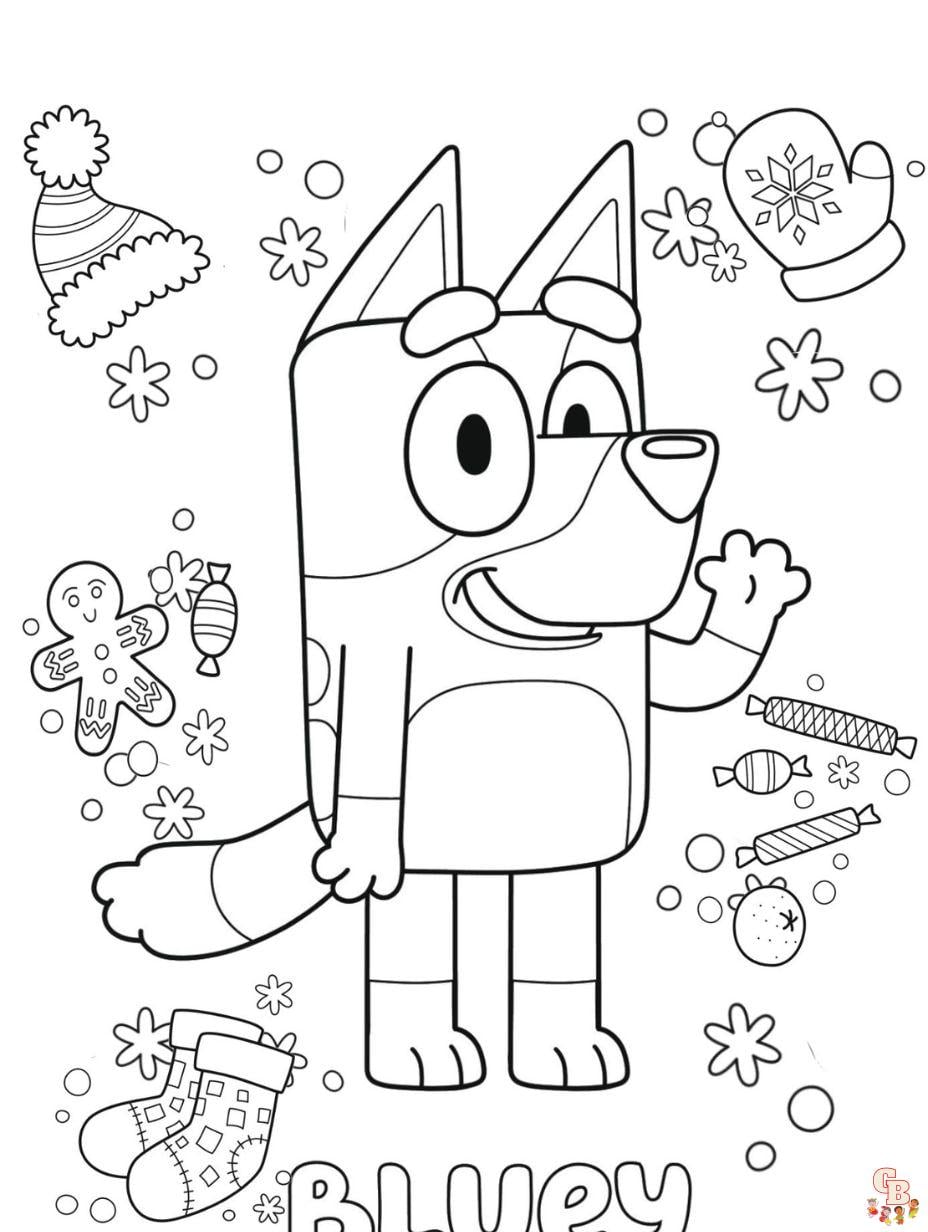 Dibujos de Bluey de Navidad