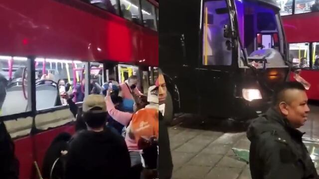 Choque del Metrobús y Party Bus