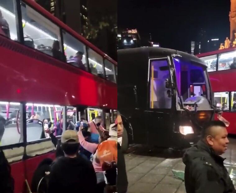 Choque del Metrobús y Party Bus
