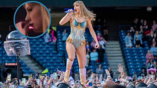 Captan a Taylor Swift limpiándose los mocos en su concierto