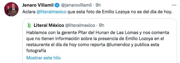 Tuit de Jenaro Villamil