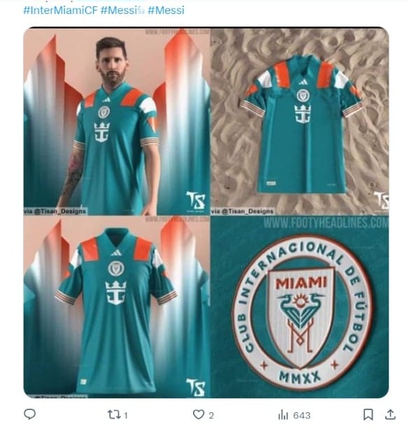 El Inter Miami estrenaría jersey en la MLS haciéndole honor a los Miami Dolphins.