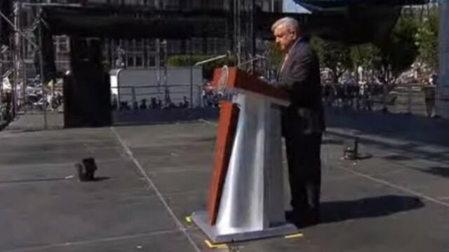 AMLO en el Zócalo capitalino