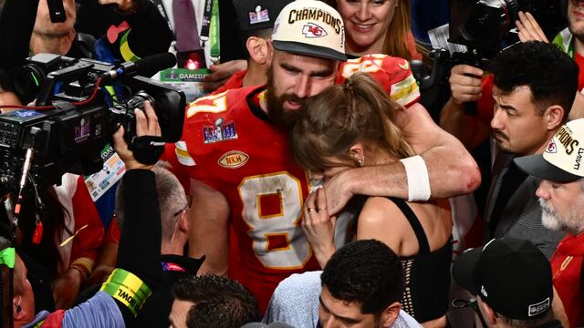 Taylor Swift y Travis Kelce en el Super Bowl 2024