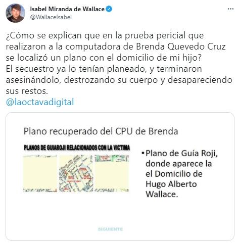 Isabel Miranda de Wallace sobre Brenda Quevedo