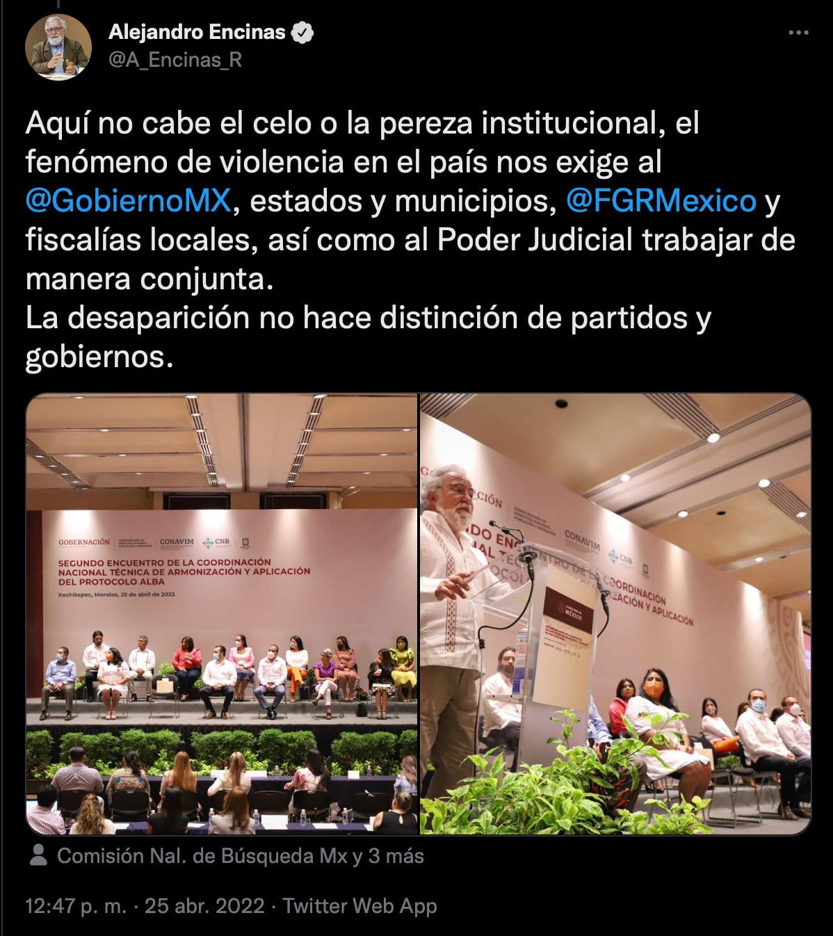 Alejandro Encinas pide frenar la pereza institucional