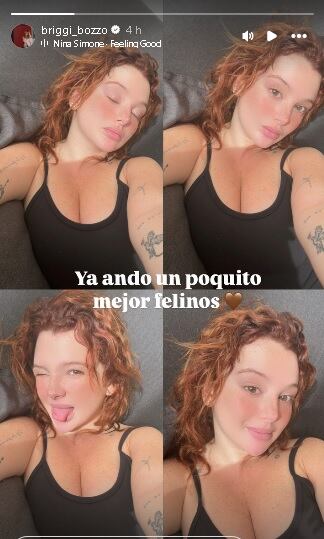Briggitte Bozzo comparte que su salud mejoró.