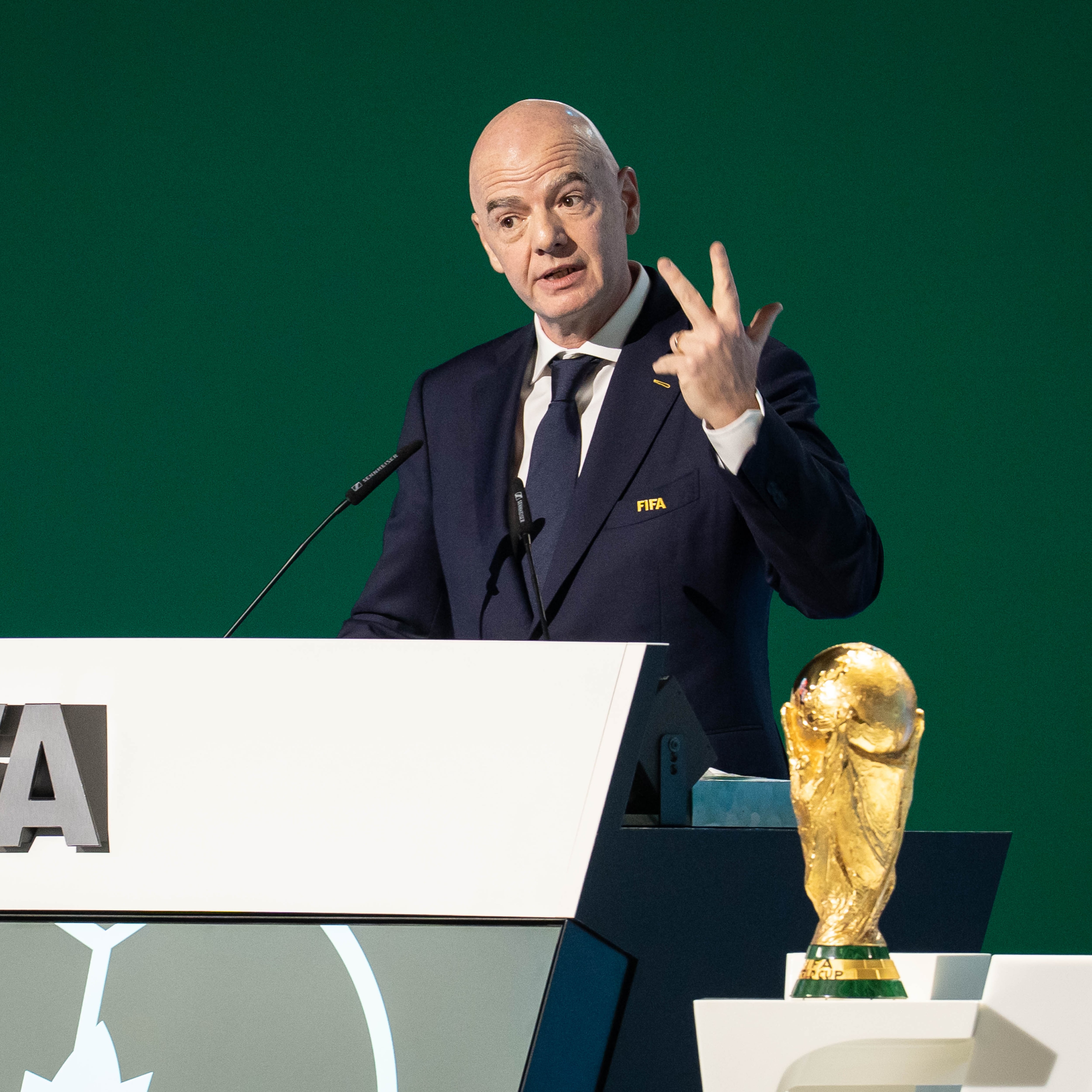 La reacción de Gianni Infantino durante el Argentina-Cabo Verde no pasó desapercibida