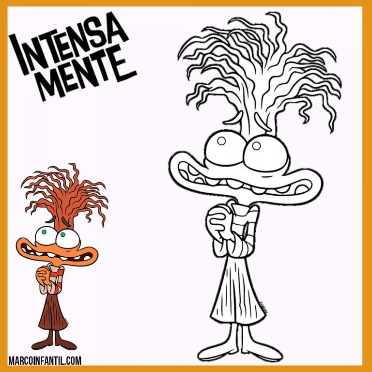 Dibujos de Ansiedad de Intensamente 2 para colorear