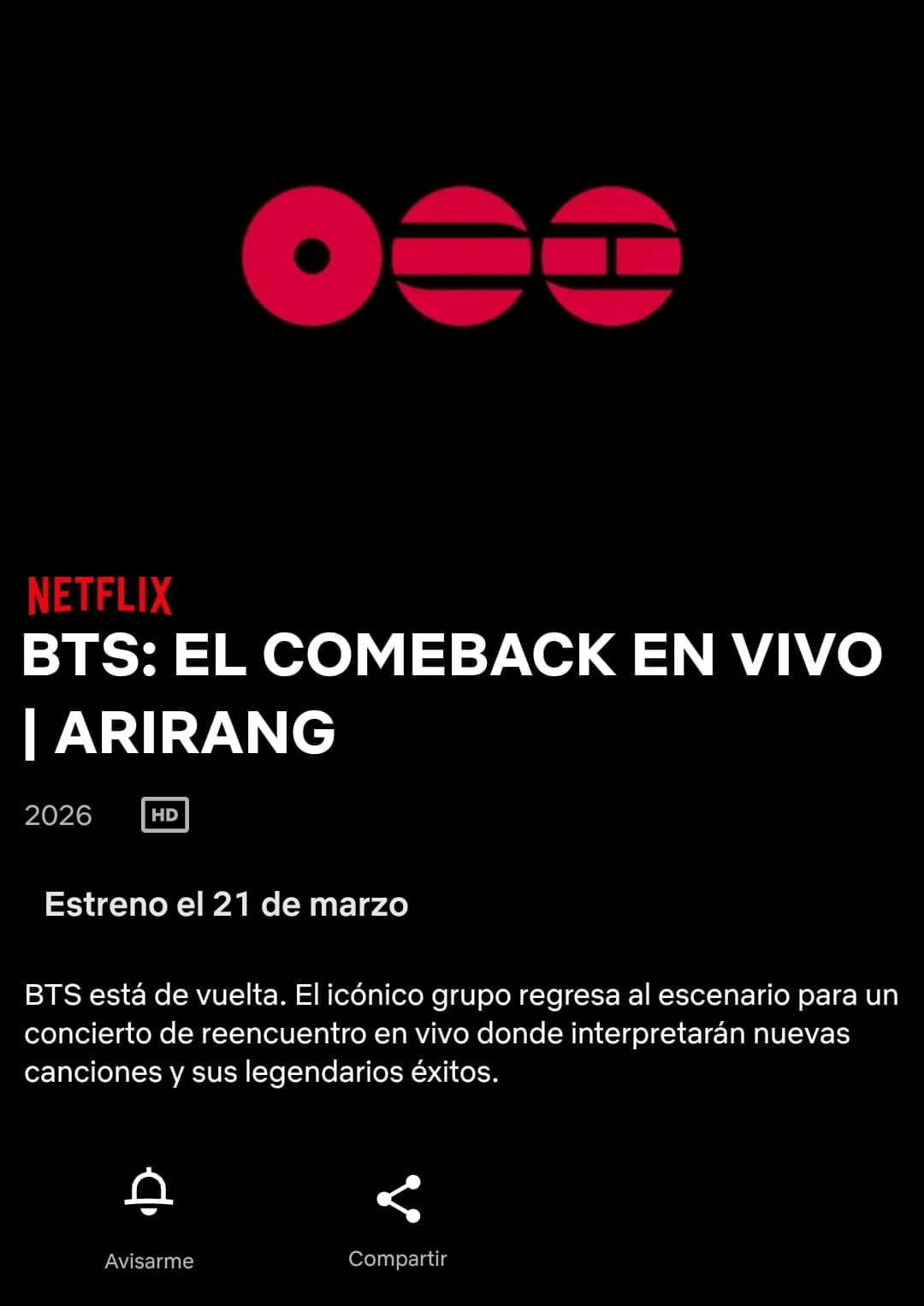 BTS llega a Netflix con The Comeback Live | Arirang.