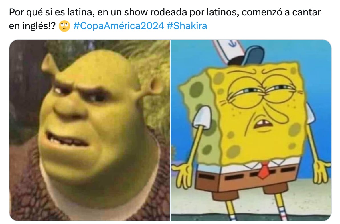 Meme de Shakira en la Copa América 2024