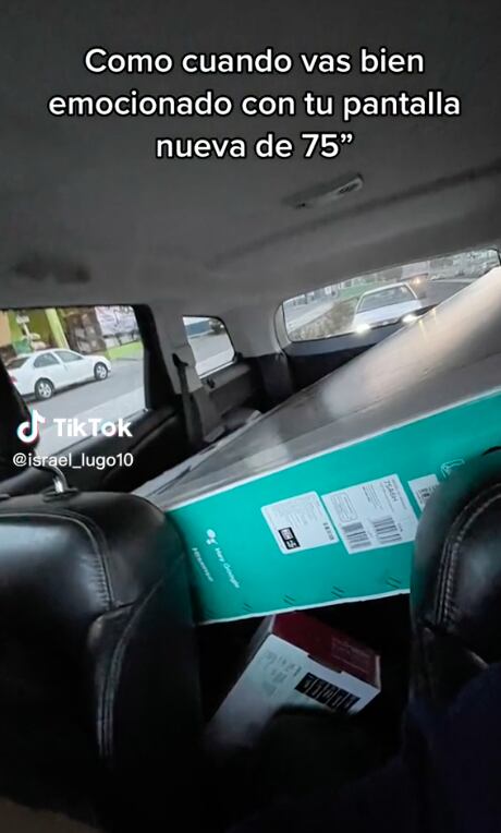 Presume su tele nueva en TikTok
