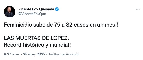 Vicente Fox se lanza contra AMLO