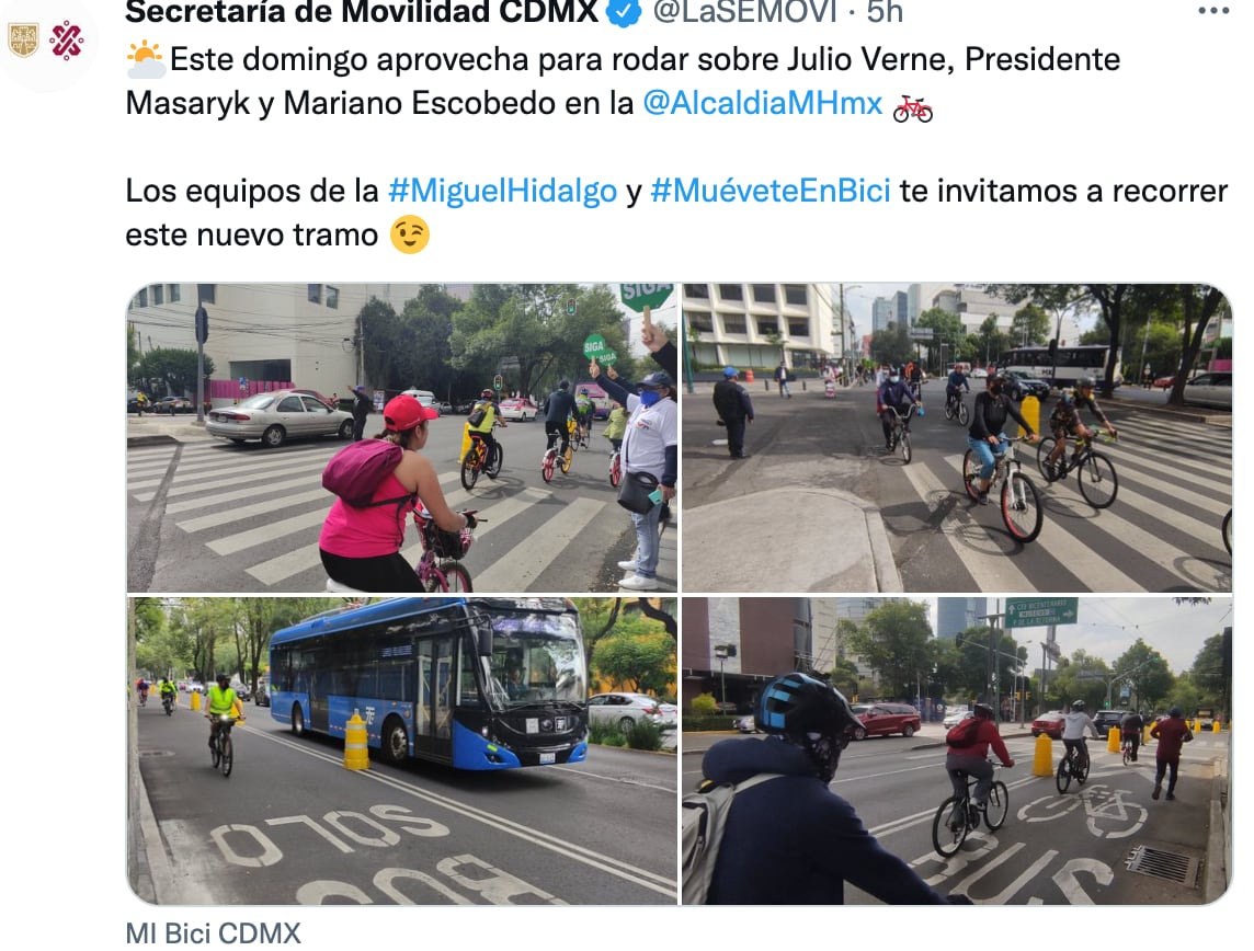 Paseo dominical en la Miguel Hidalgo