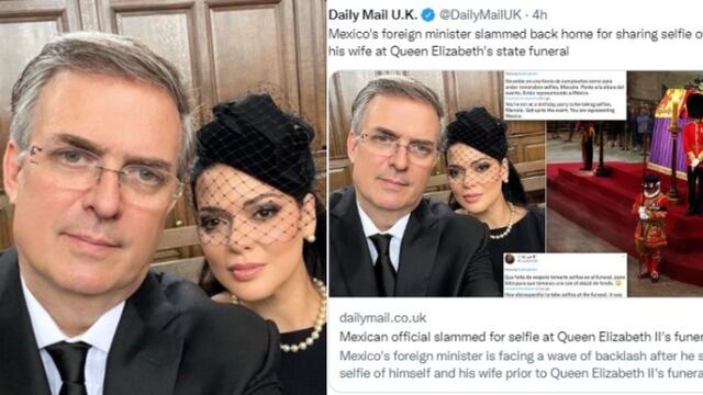 En Reino Unido ya se burlan de Marcelo Ebrard por tomarse una selfie en el funeral de la reina Isabel II