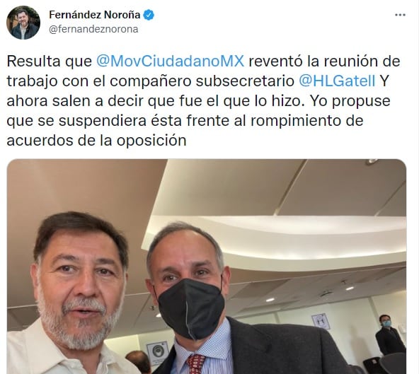 Fernández Noroña, TUIT