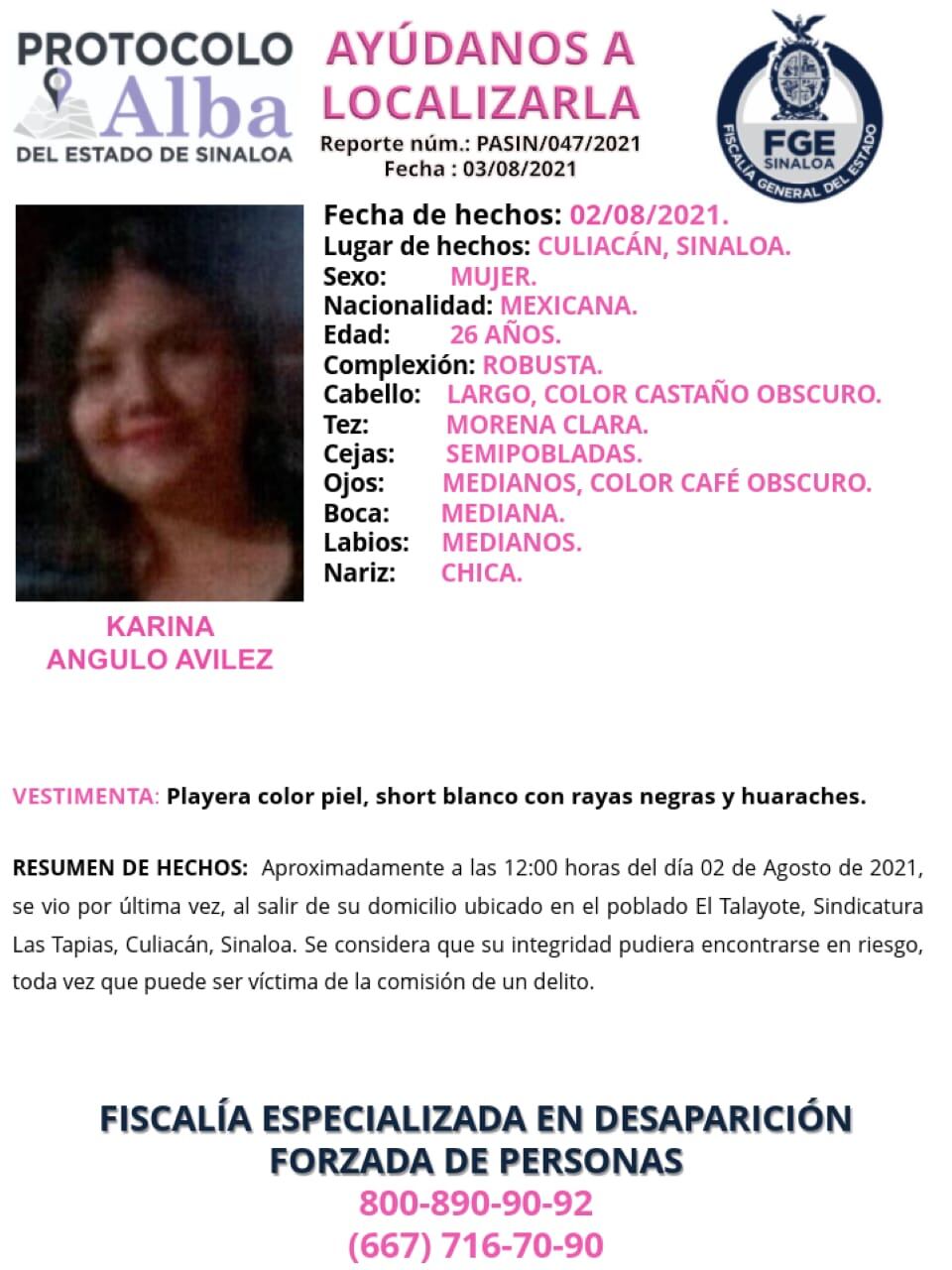 Ficha de búsqueda de Karina