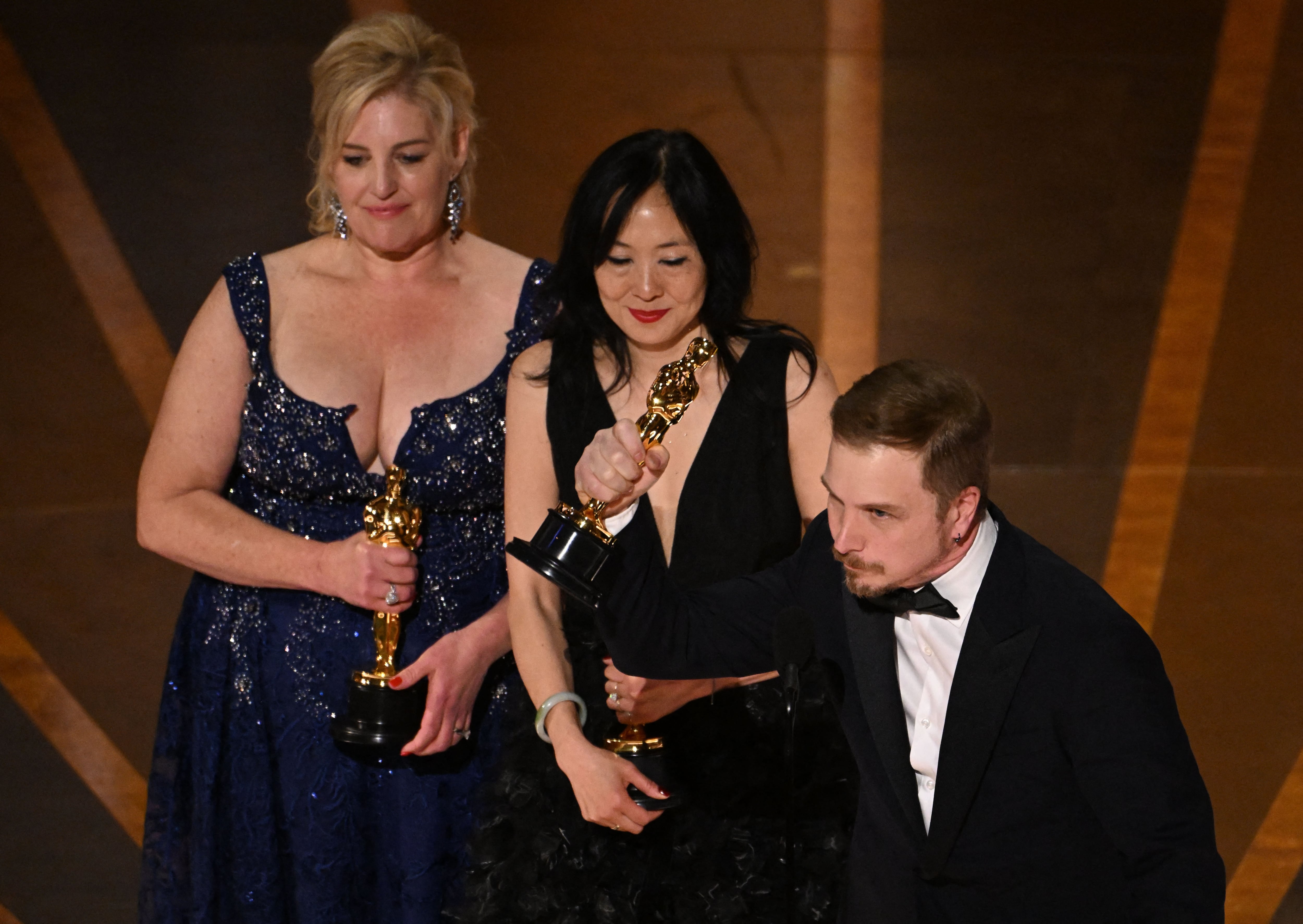 Adrien Morot, Judy Chin y Annemarie Bradley, equipo de Maquillaje y Peinado de The Whale