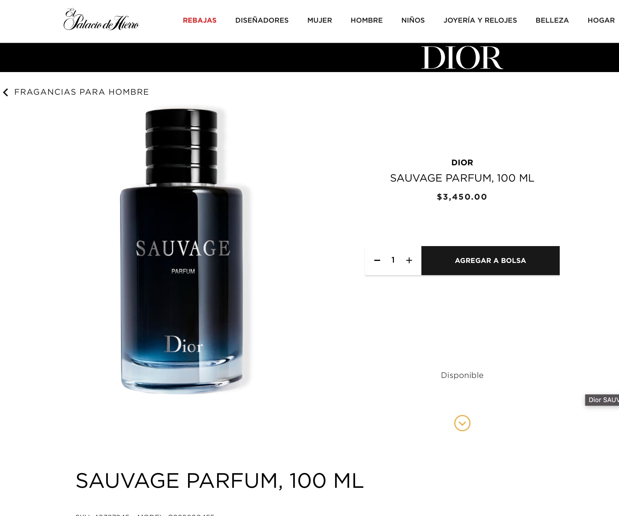 Esto cuesta el perfume que anuncia Johnny Depp, Sauvage de Dior