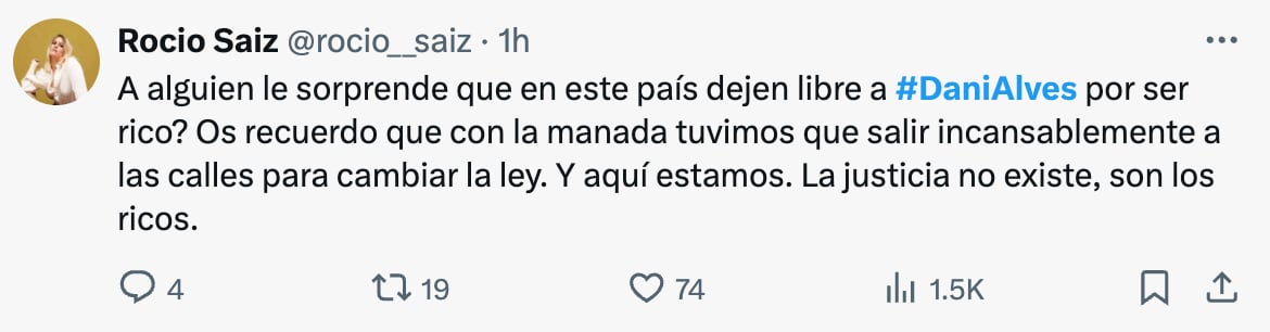 Comentarios sobre el caso de Dani Alves