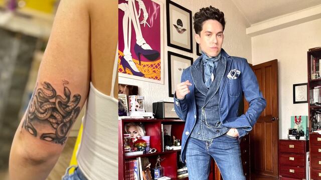 Tatuaje de Medusa y Manu Castillo; revela abuso vivido.