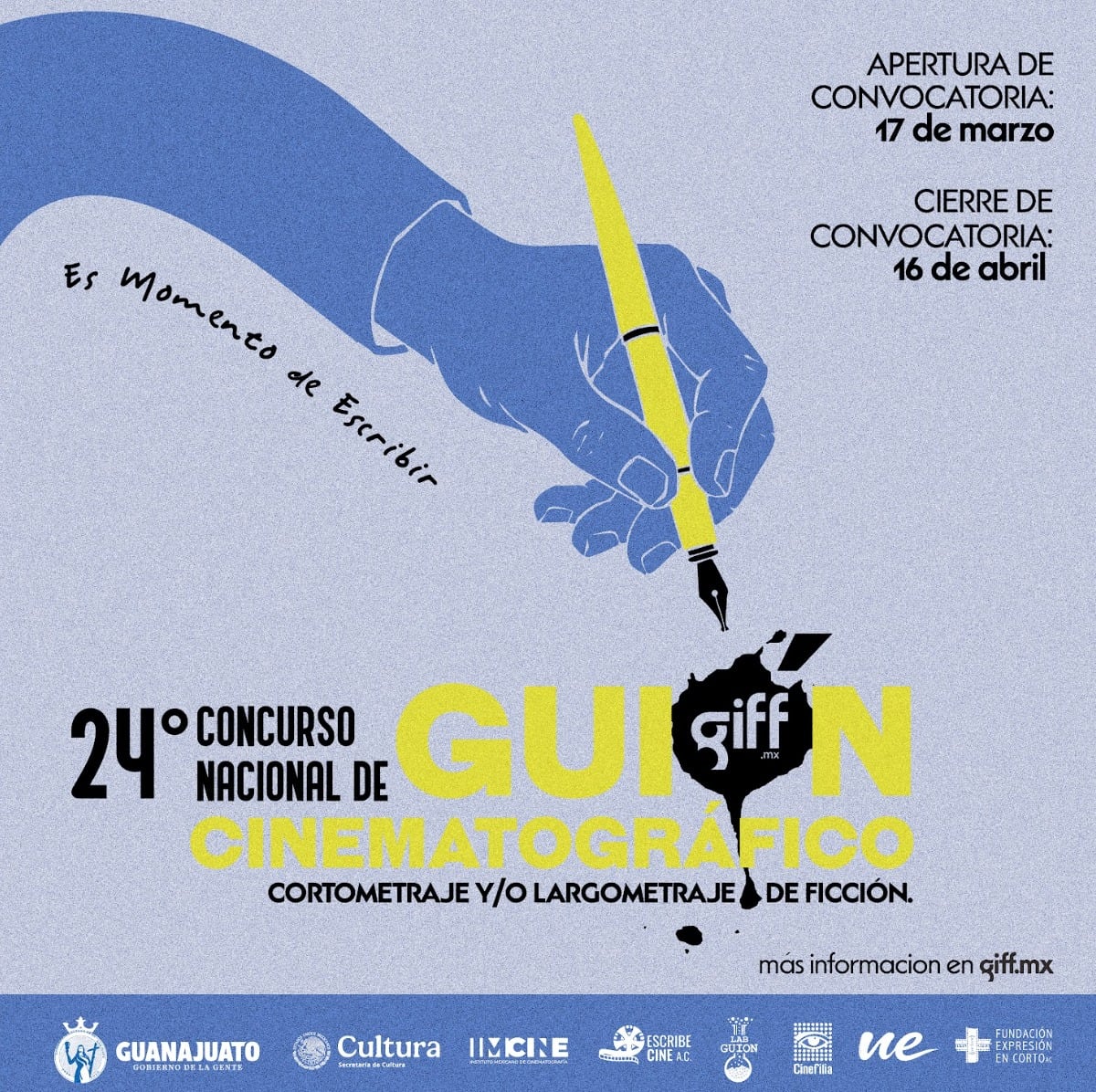 Gana hasta $50,000 en el Concurso Nacional de Guion del GIFF 2026.