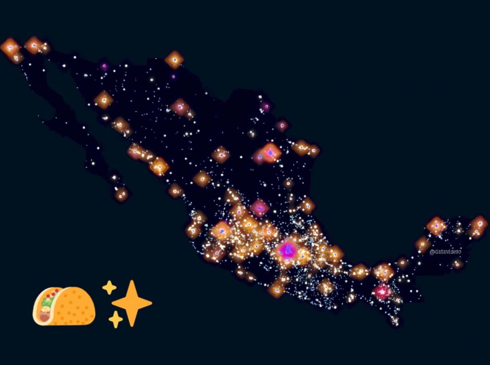 Mapa de tacos y taquerías en México