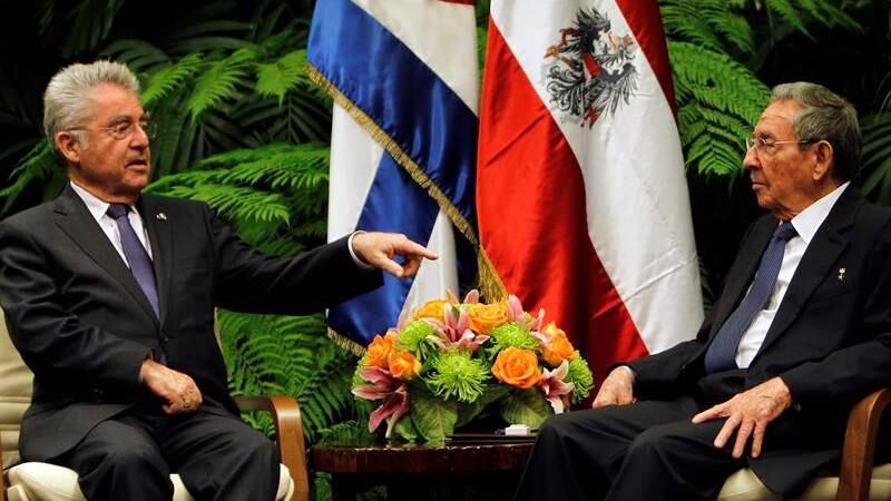 Raúl Castro se reúne con el presidente de Austria; logran acuerdo comercial