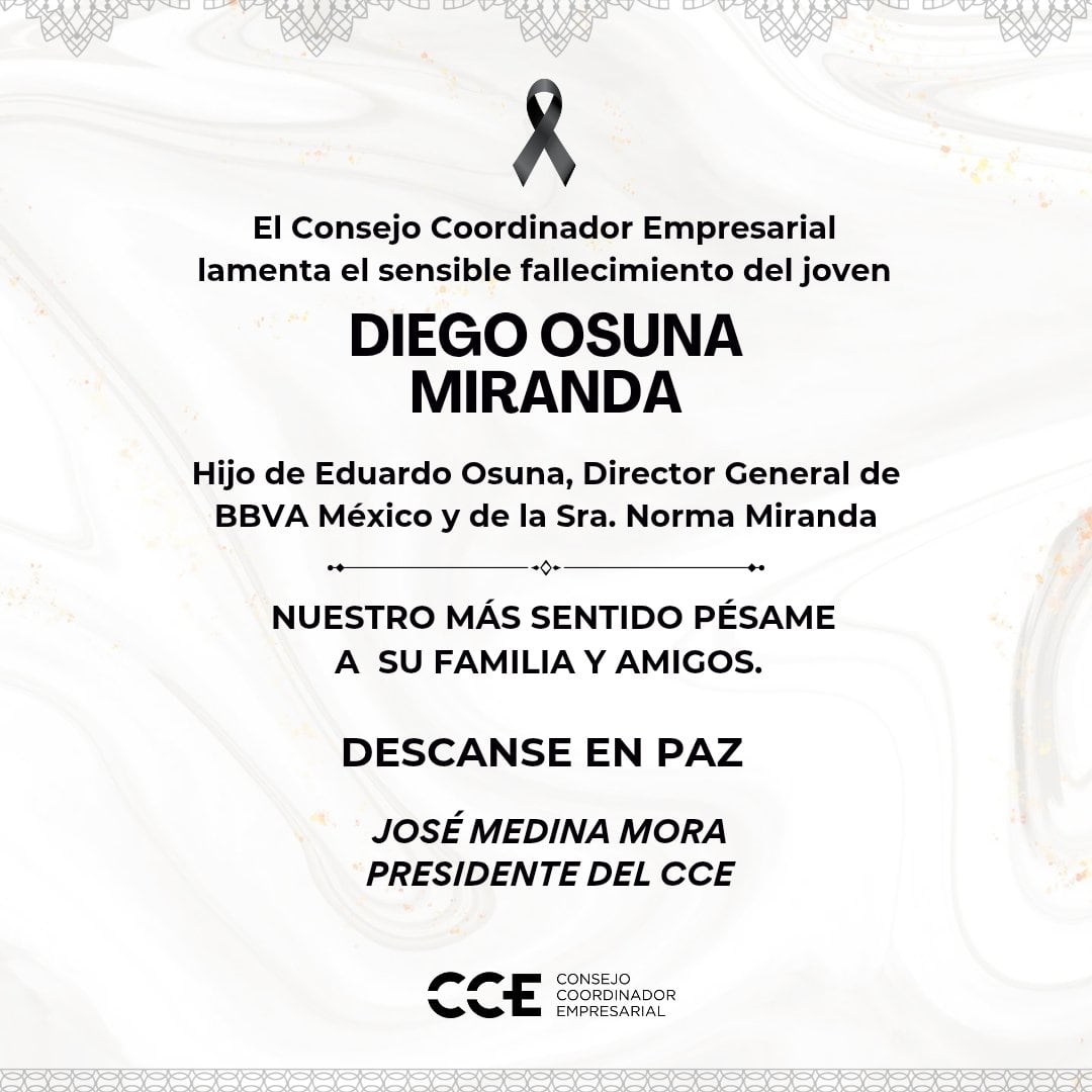 Muere hijo del CEO de BBVA México