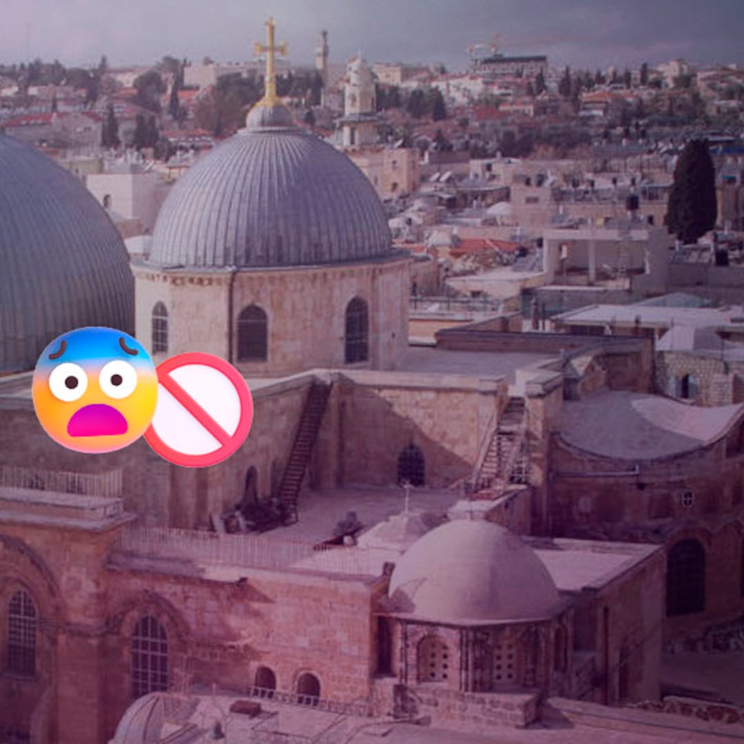 Por primera vez en siglos, suspenden misa de Domingo de Ramos en el Santo Sepulcro