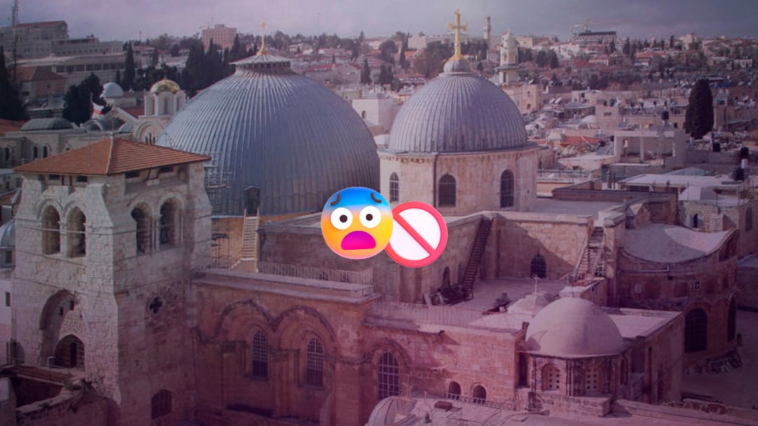 Por primera vez en siglos, suspenden misa de Domingo de Ramos en el Santo Sepulcro