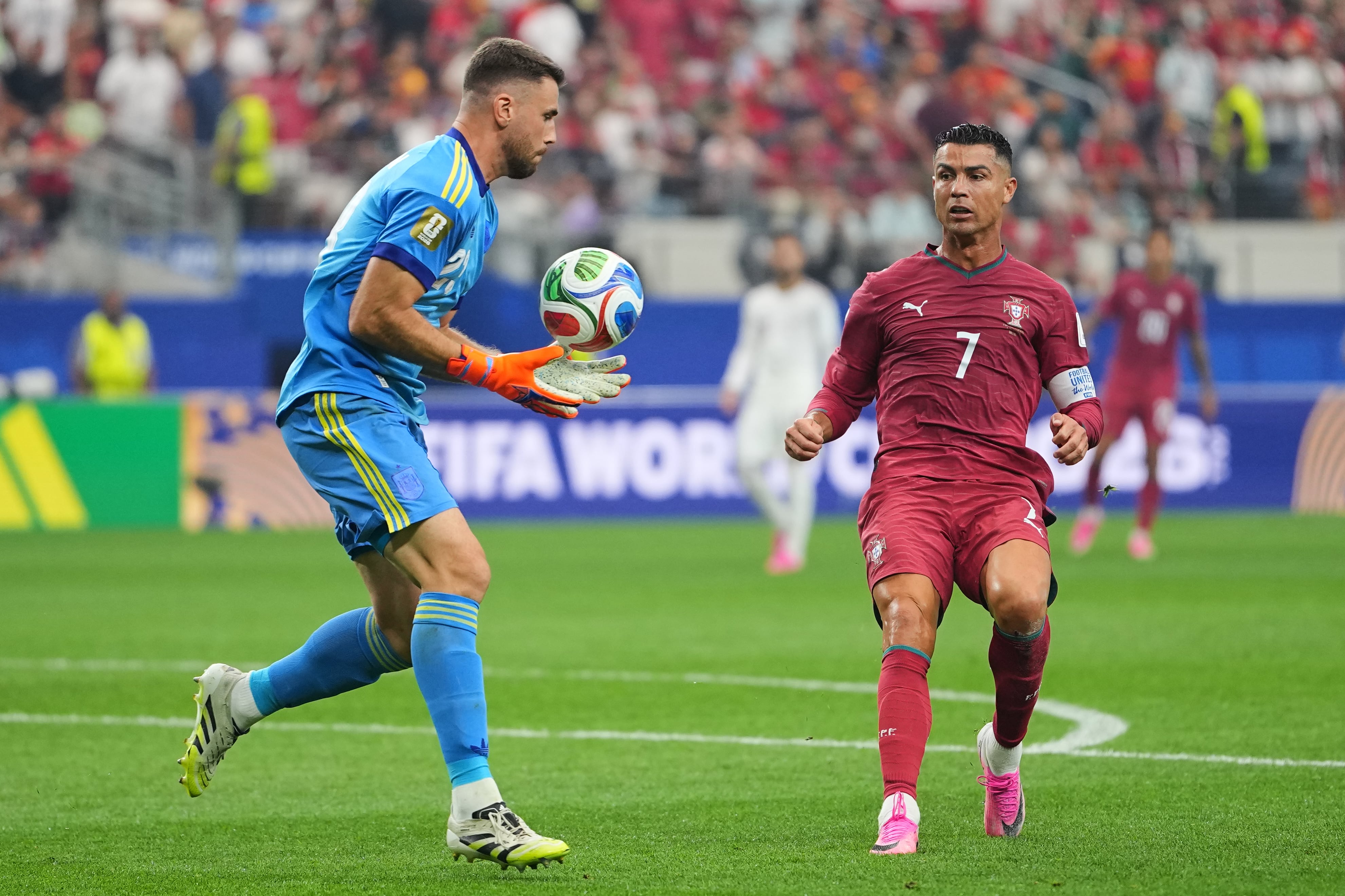 Cristiano Ronaldo no pudo frenar la racha sin gol de Unai Simón