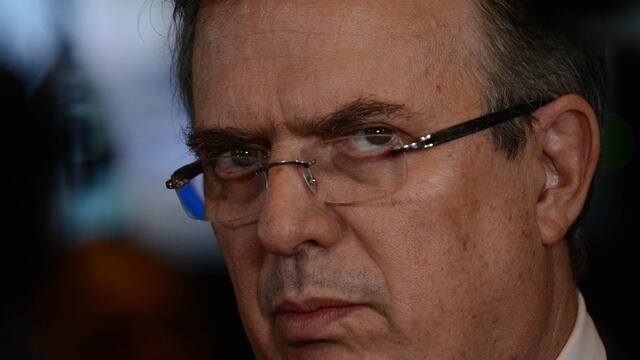 Marcelo Ebrard, secretario de Relaciones Exteriores, ofreció mensaje a los medios de comunicación luego de sostener una reunión privada con integrantes de la Unión Nacional de Trabajadores (UNT).