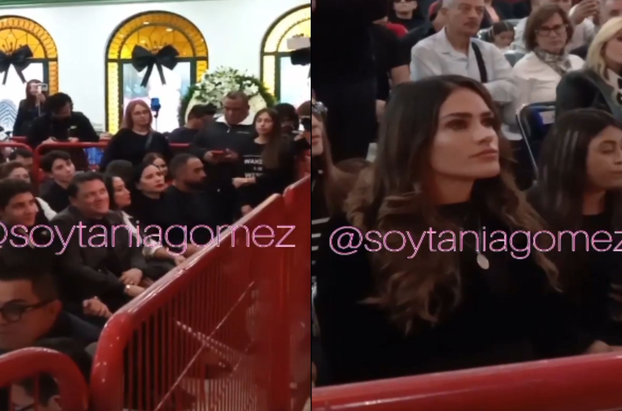 Sandra Cuevas y Alessandra Rojo en el funeral de Paquita la del Barrio.
