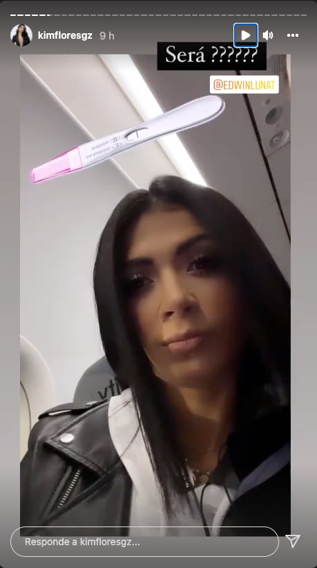 Kimberly Flores, prueba de embarazo