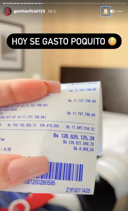 Gomita gasta millones de bolívares