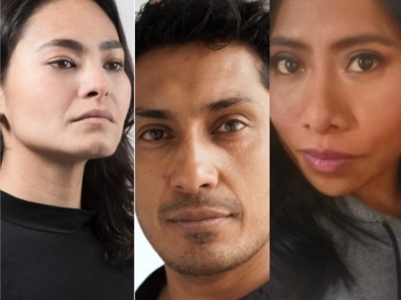 Mabel Cadena, Tenoch Huerta y Yalitza Aparicio, integrantes de Poder Prieto