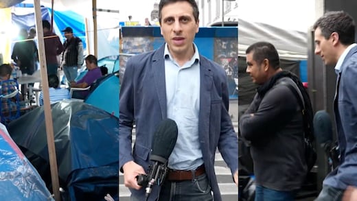 Protestas de la CNTE llegan a la cobertura de Sky News antes del Mundial 2026