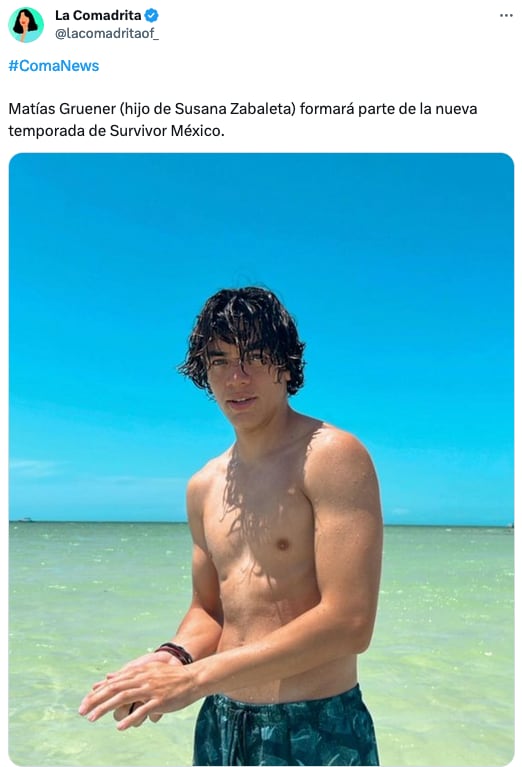 Matías Gruener podría entrar a Survivor México 2024.