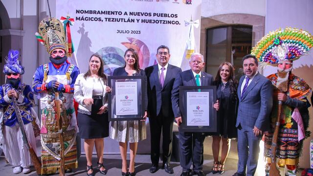 Teziutlán y Huejotzingo, recibieron el distintivo de Pueblos Mágicos