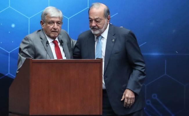 AMLO y Carlos Slim